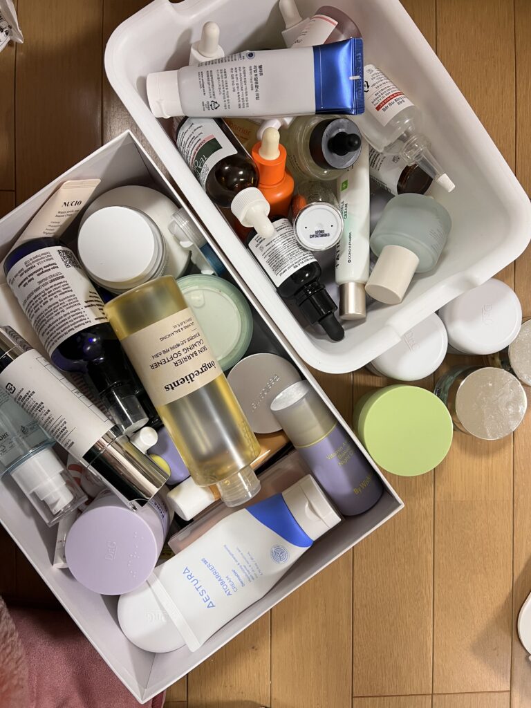 私のスキンケアコレクションの一部